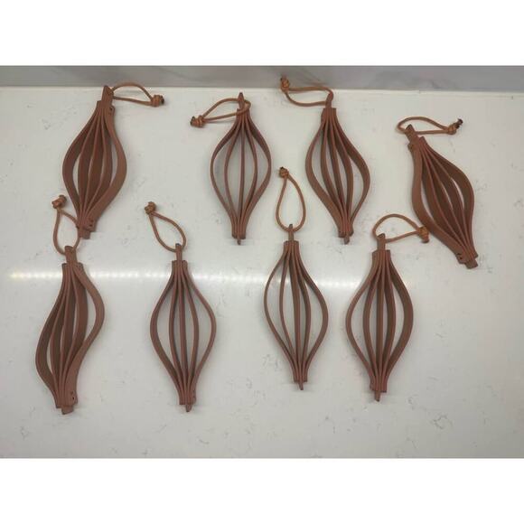 Other - Lot of Faux Leather Christmas Ornaments